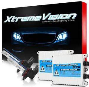 XtremeVision 9012 5K 35W AC Xenon Bundle - Xenon Headlight Bulb with Slim AC Ballast - 5000K Bright White - Xenon Bulbs - 1 Pair
