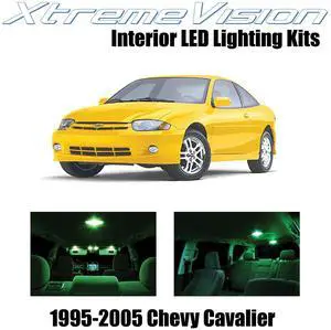 XtremeVision Interior LED for Chevy Cavalier 1995-2005 (6 Pieces) Green Interior LED Kit + Installation Tool