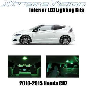 XtremeVision Interior LED for Honda CR-Z 2010-2015 (9 Pieces) Green Interior LED Kit + Installation Tool