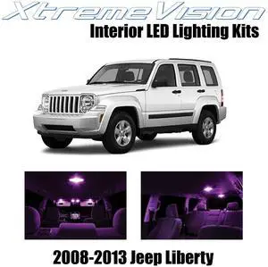 XtremeVision Interior LED for Jeep Liberty 2008-2013 (9 Pieces) Pink Interior LED Kit + Installation Tool