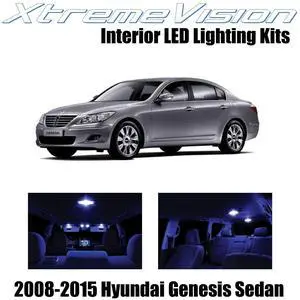 XtremeVision Interior LED for Hyundai Genisis Sedan 2008-2015 (10 Pieces) Blue Interior LED Kit + Installation Tool