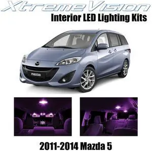 XtremeVision Interior LED for Mazda 5 2011-2014 Pink Interior LED Kit + Installation Tool