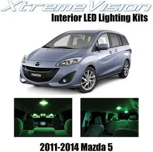 XtremeVision Interior LED for Mazda 5 2011-2014 Green Interior LED Kit + Installation Tool