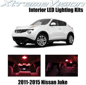 XtremeVision Interior LED for Nissan Juke 2011-2015 (6 Pieces) Red Interior LED Kit + Installation Tool