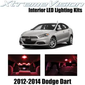 XtremeVision Interior LED for Dodge Dart 2012-2014 (6 Pieces) Red Interior LED Kit + Installation Tool