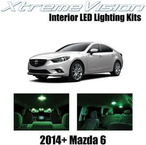 XtremeVision Interior LED for Mazda 6 2014+ (12 Pieces) Green Interior LED Kit + Installation Tool