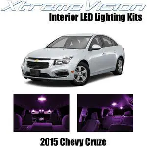 XtremeVision Interior LED for Chevy Cruze 2015 (12 Pieces) Pink Interior LED Kit + Installation Tool