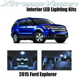 XtremeVision Interior LED for Ford Explorer 2015+ (11 Pieces) Cool White Interior LED Kit + Installation Tool