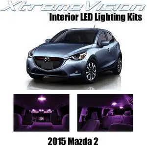 XtremeVision Interior LED for Mazda 2 2015+ (5 Pieces) Pink Interior LED Kit + Installation Tool