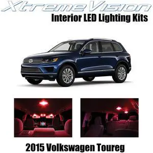 XtremeVision Interior LED for Volkswagen Toureg 2015+ (5 Pieces) Red Interior LED Kit + Installation Tool