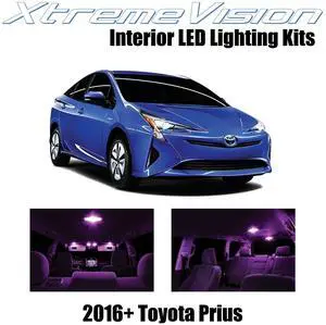 XtremeVision Interior LED for Toyota Prius 2016+ (10 Pieces) Pink Interior LED Kit + Installation Tool