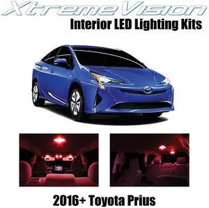 XtremeVision Interior LED for Toyota Prius 2016+ (10 Pieces) Red Interior LED Kit + Installation Tool