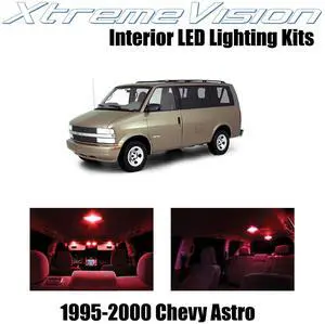 XtremeVision Interior LED for Chevy Astro 1995-2000 (11 Pieces) Red Interior LED Kit + Installation Tool