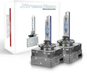 XtremeVision AC HID Xenon Replacement Bulbs - D1S / D1R / D1C - 10000K Dark Blue (1 Pair) (Metal Base)