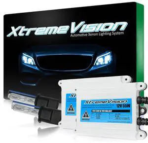 XtremeVision H3 5K 55W AC Xenon Bundle - Xenon Headlight Bulb with Slim AC Ballast - 5000K Bright White - Xenon Bulbs - 1 Pair