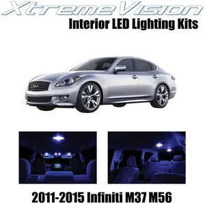XtremeVision Interior LED for Infiniti M37 M56 2011-2015 (10 Pieces) Blue Interior LED Kit + Installation Tool