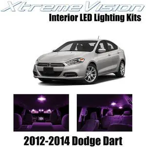 XtremeVision Interior LED for Dodge Dart 2012-2014 (6 Pieces) Pink Interior LED Kit + Installation Tool