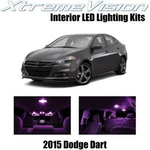 XtremeVision Interior LED for Dodge Dart 2015+ (10 Pieces) Pink Interior LED Kit + Installation Tool