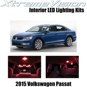 XtremeVision Interior LED for Volkswagen Pasat 2015+ (9 Pieces) Red Interior LED Kit + Installation Tool