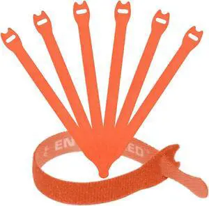 Reusable Cable Ties 1/2" x 8" for Cable Management and Organizing Cords - 30 Pack Bundled with 2 Bonus Cinch Straps (Orange) Reusable Cable Ties 1/2" x 8" for Cable Management and Organizing Cords - 30 Pack Bundled with 2 Bonus Cinch Straps (Orange)