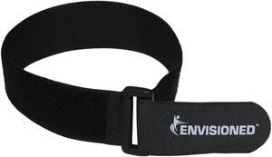 Reusable Cinch Straps 2" x 72" - 4 Pack, Multipurpose Strong Gripping, Quality Hook and Loop Securing Straps (Black)