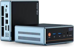 Peladn Desktop Mini PC WO4  Ryzen 5 5500U(16GB+512GB, Up to 2.1GHz) Desktop Computer with W11 DDR4 Computer Support 4K Four Display/USB3/WiFi 6/BT5.2/2.5Gbps 16GB/512GB