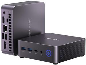 PELADN Mini PC, AMD Ryzen 7 7735U (8C/16T, Up To 4.75Ghz), 16GB DDR5/512GB NVMe SSD, Dual Type-C/DP/HD, Mini Desktop Computer, WiFi6 4K/60Hz Quadruple-Display USB3.2/BT5.2 Mini Computers For Home Busi