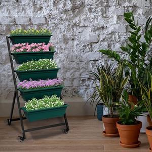 Vertical Raised Garden Bed with Wheel,Freestanding Elevated Planters with Drainage Holes for Flowers Growing,Patio Balcony Greenhouse Outdoor/Indoor