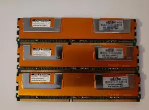 HP 12GB (3x4GB) PC2-5300F DDR2 Fully Buffered ECC Server RAM Memory 398708-061
