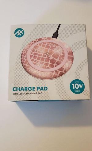 Wireless Charging Pad up to 10w Charge Speed Pink Snake Skin Print