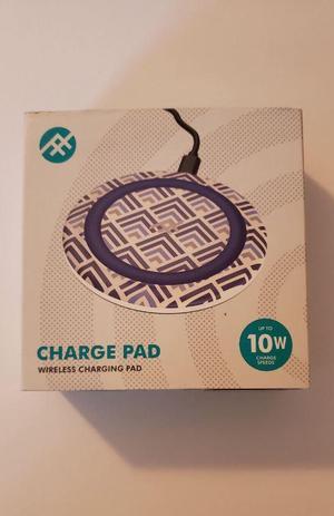 Wireless Charging Pad up to 10w Charge Speed Blue Line Print