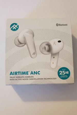 White Airtime ANC Bluetooth Wireless Earbuds
