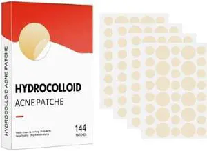 Acne Patches Hydrocolloid Acne Pimple Patch 144 Count Spot Stickers for Face