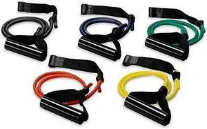 ExerBand Resistance 3 ft. Single Strand Black Green Blue Yellow Red