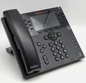 Polycom VVX 450 Ring Central Business VoIP Phone Black VVX450 (NO POWER SUPPLY)