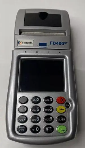 First Data FD400GT Credit Card Terminal Thermal Debit Card Machine Touchscreen NO POWER SUPPLY