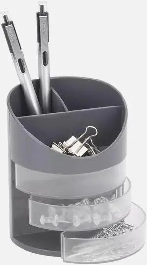 Desk Organizer Antimicrobial Treatment 4-3/4"H x 4-3/4"W x 3-3/4"D Gray