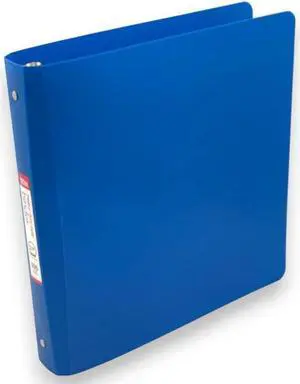 Office Depot Heavy-Duty 3-Ring Poly Binder 1 1/2" Round Rings Blue