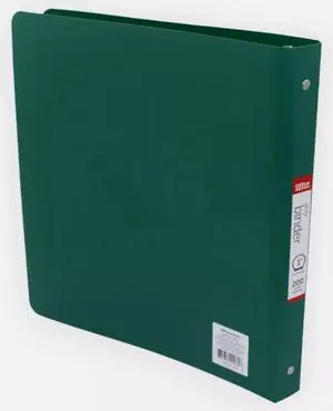 Office Depot Heavy-Duty 3-Ring Poly Binder 1" Round Rings Green