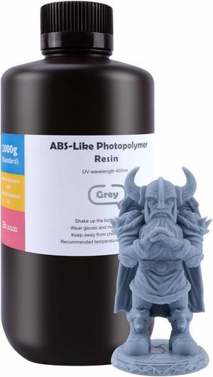 ANYCUBIC 3D Printer Resin, 405nm SLA UV-Curing Resin with High Precision  and Quick Curing & Excellent Fluidity for LCD 3D Printing (Grey, 500g) 