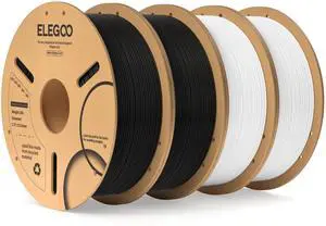 ELEGOO PLA Filament 1.75mm 3D Printer Filament Black 2KG White 2kg