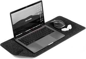 DELTAHUB - Minimalistic Felt Desk Protective Pad, Anti-Fray, Anti-Slip, Easy to Clean, Easy Glide, Long Lasting, Sleek Design, Comfortable, Resistant, Desk Mat, PC, Mac, Laptop - Small (28x63cm)