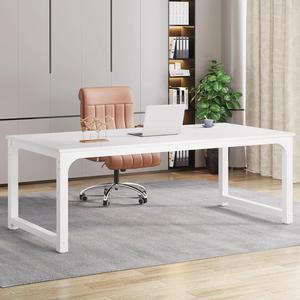 Tribesigns Modern Computer Desk, 78.7 x 39.4 inch X Large Executive Office Desk Computer Table Study Writing Desk White