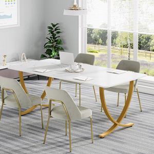 Tribesigns Executive Desk, 63 W x 31.5 D Large Office Desk, Modern Computer Desk Conference Table Meeting Room Table