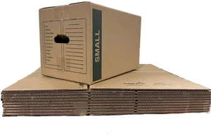 50 - Pack Small Cardboard Moving Boxes 16x10x10 32 ECT With Handles 50 - Pack Small Cardboard Moving Boxes 16x10x10 32 ECT With Handles