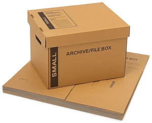 25 - Pack 15x12x10 Small Standard File Storage Moving Box with Lid Letter Handles 25 - Pack 15x12x10 Small Standard File Storage Moving Box with Lid Letter Handles