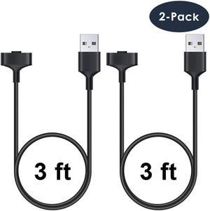 BONAEVER Fitbit Ionic Charging Cable 2 Pack Replacement USB Charger Charging Cable Adapter Compatible Fitbit Ionic Smartwatch - 3 feet Standurdy Fitbit Ionic Power Charging Cord
