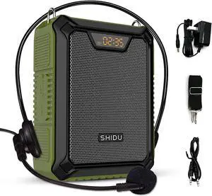Voice Amplifier Portable Speaker with Wired Microphone 25W Rechargeable Waterproof IPX6 Bluetooth 5.0 Mini Pa System for Teachers, Training, Stage Performance, Team Building, Outdoor