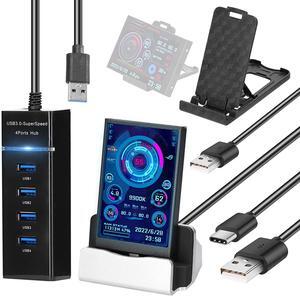 3.5 Inch IPS Display Screen USB Secondary Screen Computers CPU GPU RAM HDD Monitor Time Date Display Horizontal Vertical Screen Switch