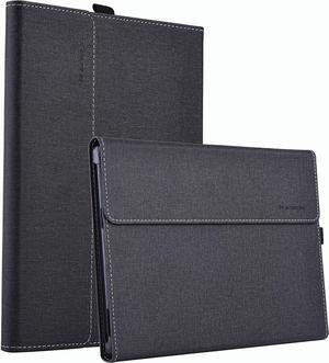 Case for 13 Inch Microsoft Surface Pro 9 2022 / Surface Pro 8 2021 - Multiple Angle Viewing PU Leather Business Cover with Pencil Holder, Compatible with Type Cover Keyboard